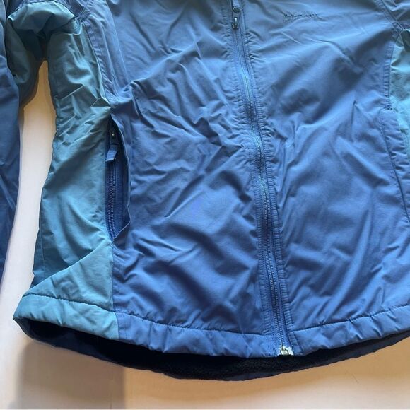 L.L. Bean Women's Winter Jacket Two Tone Blue Fleece Lined Misses Medium - Picture 6 of 9